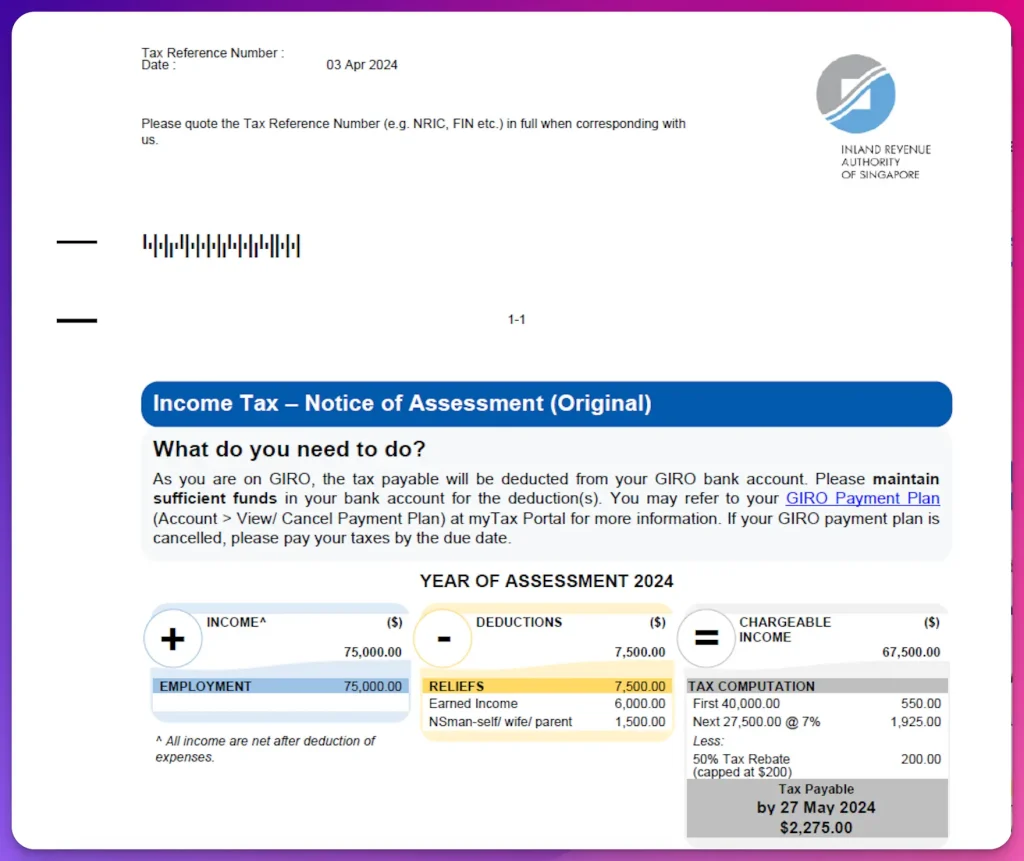 Latest Notice of Assessment (NOA) for Home Loan Documents Required